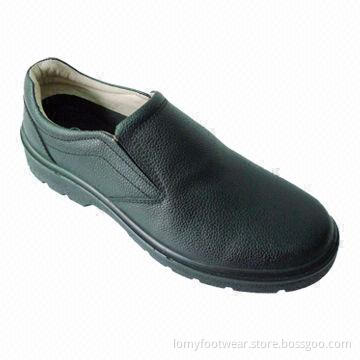 Working Shoes, Made of Embossed Cow Leather and PU Sole, Size of 37 to 47#